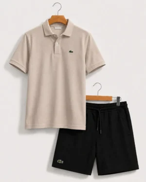 Чоловічий літній костюм Lacoste бежевий